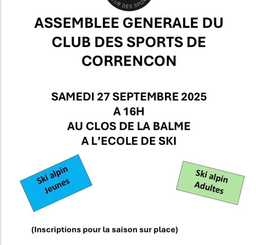Assemblée Générale du club de Corrençon en Vercors