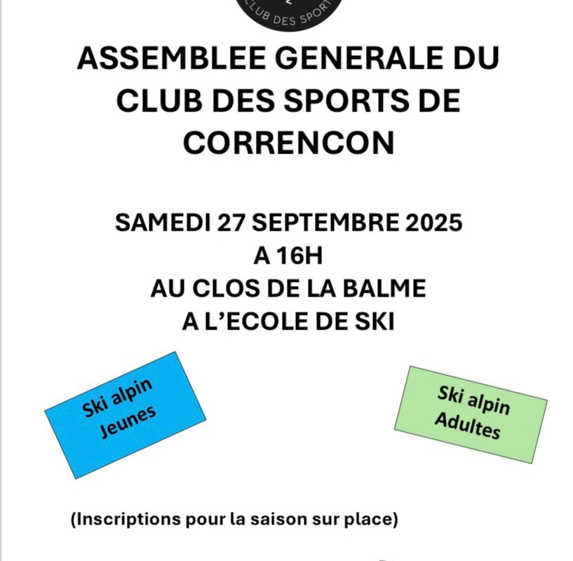 Assemblée Générale du club de Corrençon en Vercors